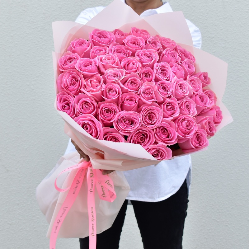 Angel – Pink Roses Bouquet-21 Roses & 31 Roses & 51 Roses & 101 Roses & 151 Roses & 201 Roses