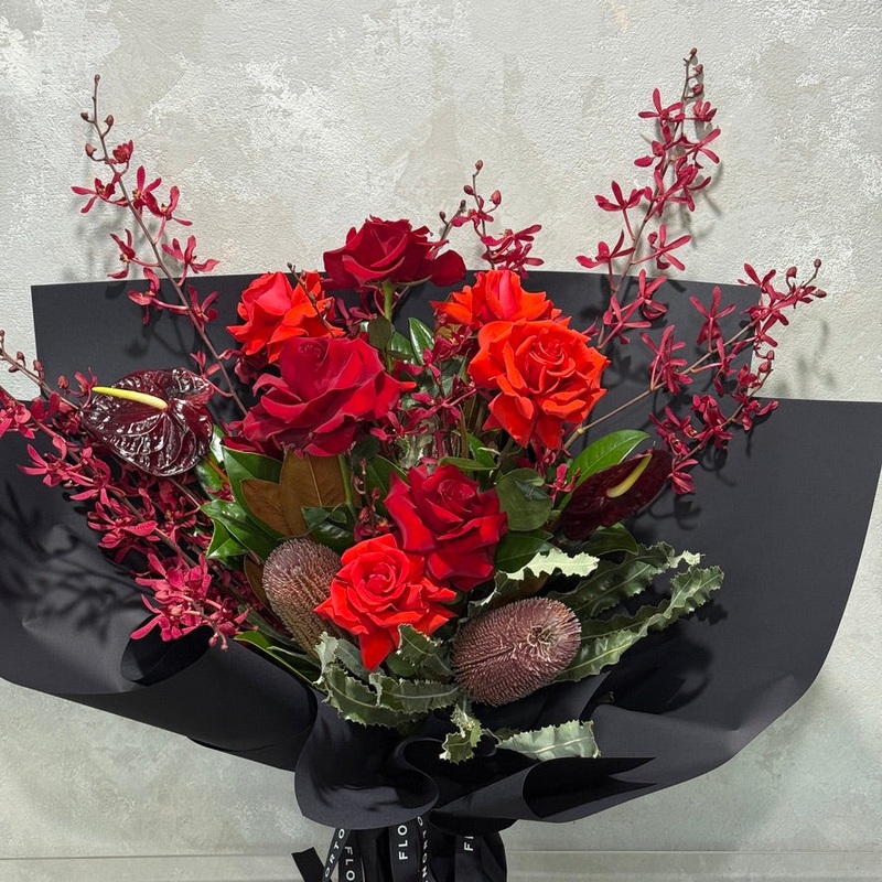 Regal Reds-Bouquet & Arrangement