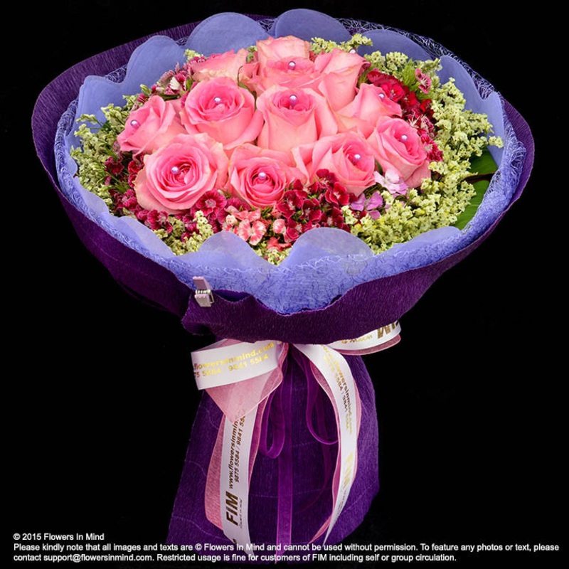 Bouquet of Roses (HB154)-12 stalks of roses & 18 stalks of roses & 24 stalks of roses & 36 stalks of roses & 48 stalks of roses