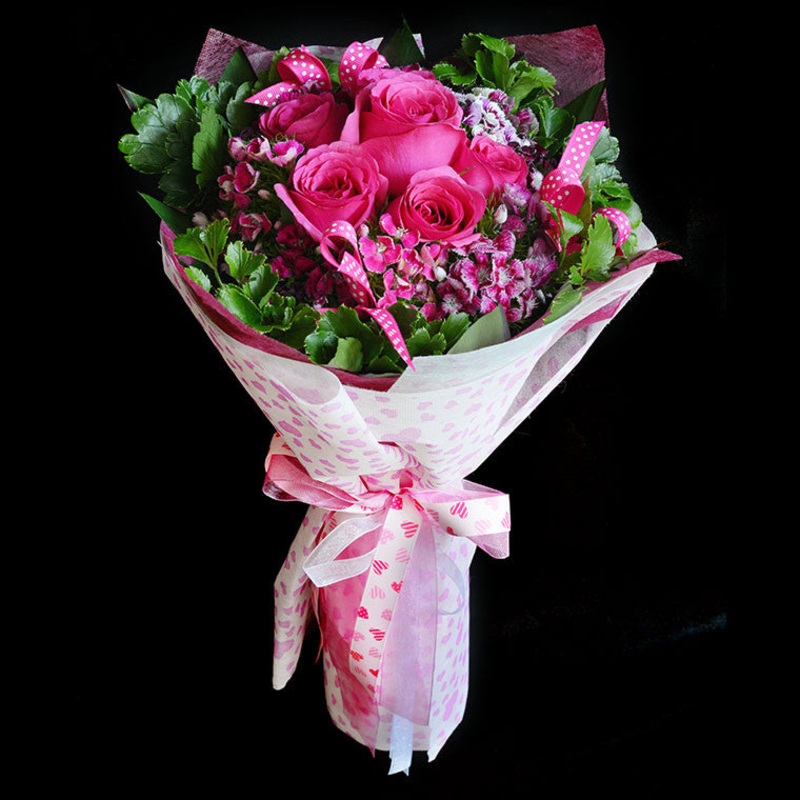 Bouquet of Roses (HB34)-6 stalks of roses & 9 stalks of roses & 12 stalks of roses & 18 stalks of roses & 24 stalks of roses & 36 stalks of roses & 48 stalks of roses