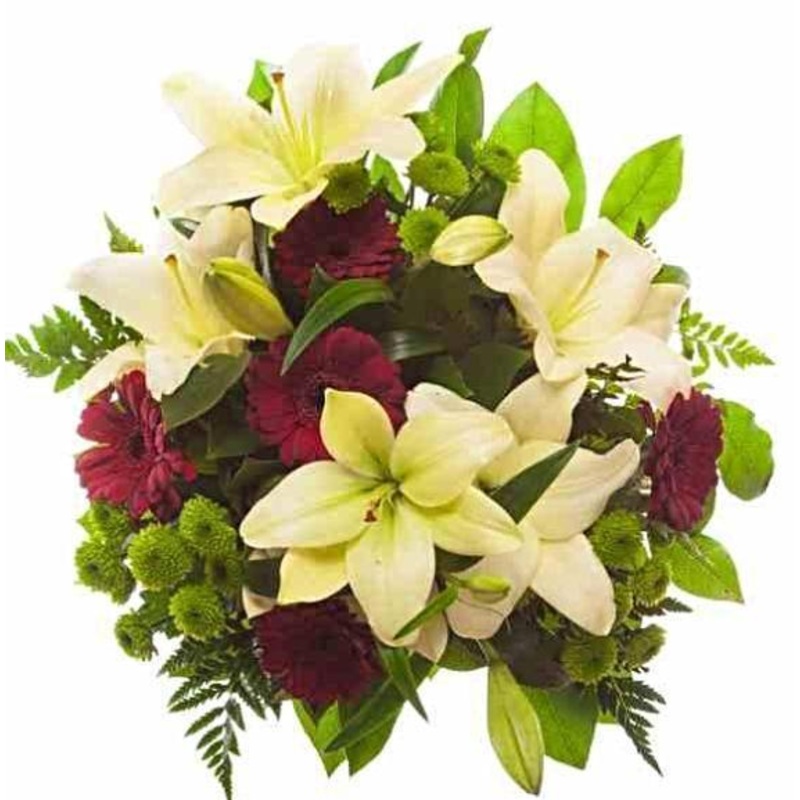 Bouquet of Lily & Gerber’s-Small (10 stems) & Regular (15 stems) & Medium (20 stems) & Large (25 stems) & Extra Large (30 stems) & Luxury (35 stems) & Glamour (40 stems) & Exclusive Glamour (50 stems) & Premium (65 stems) & Premium Extra (80 stems) & Delu