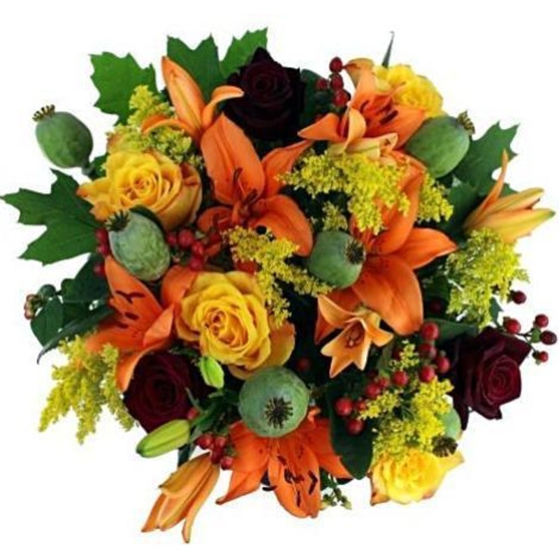 Bouquet of Orange Lily and Roses