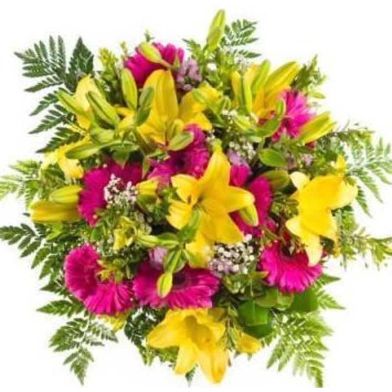 Bouquet of Yellow Lily & Gerber Bouquet