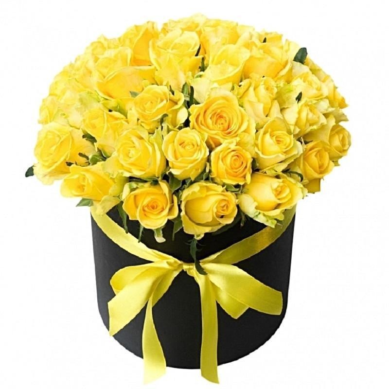 Bright Yellow Roses Box-Small (10 stems) & Regular (20 stems) & Medium (30 stems) & Large (40 Stems) & Extra Large (50 stems) & Luxury (60 stems) & Glamour (80 stems) & Exclusive Glamour (100 stems) & Premium (125 stems) & Premium Extra (150 stems) & Delu