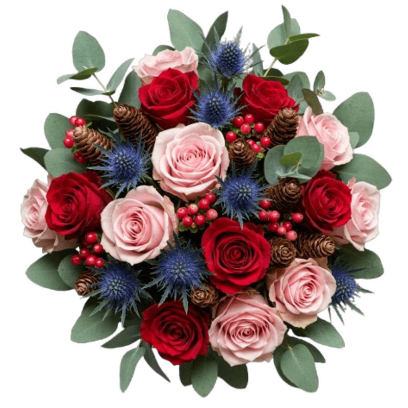 Christmas Cheer Bouquet-Extra Small (10 stems) & Small (15 stems) & Regular (20 stems) & Large (25 stems) & Extra Large (30 stems) & Luxury (35 stems) & Glamour (40 stems) & Exclusive Glamour (50 stems) & Premium (65 stems) & Premium Extra (80 stems)