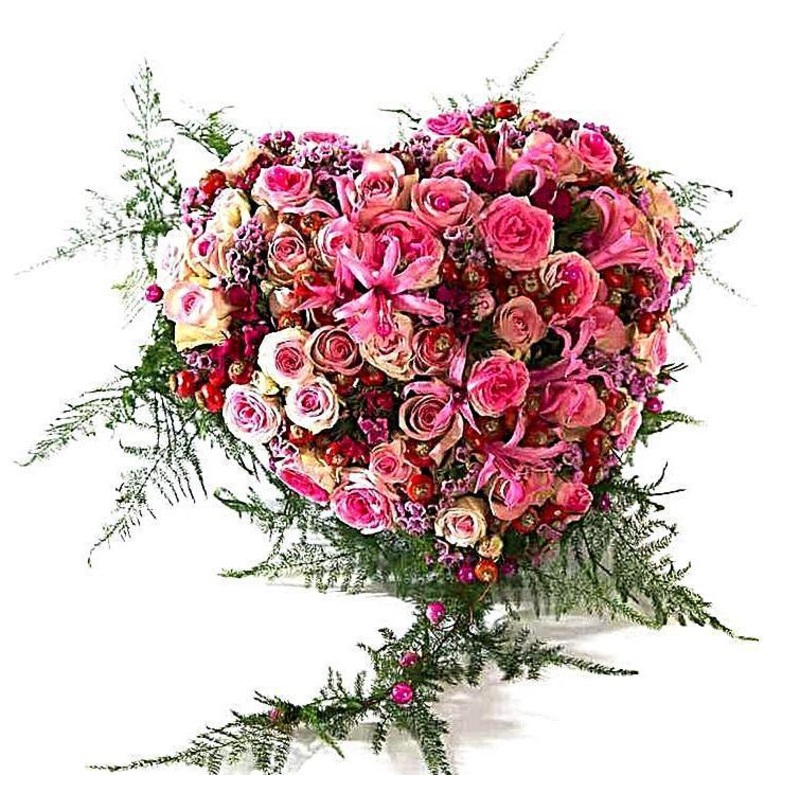 Luxury Pink Shades Roses Heart