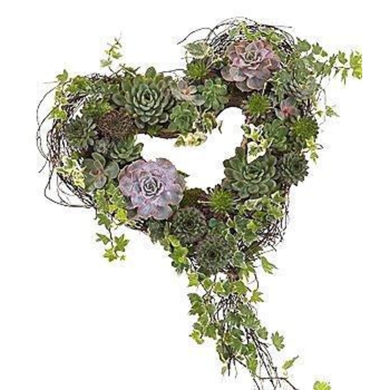 Modern Green Shadow Open Heart