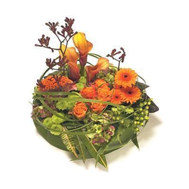 Modern Orange Posy-Small (25cm / 9″) & Regular (30cm / 12″) & Large (43cm / 17″) & Extra Large (54cm / 21″)