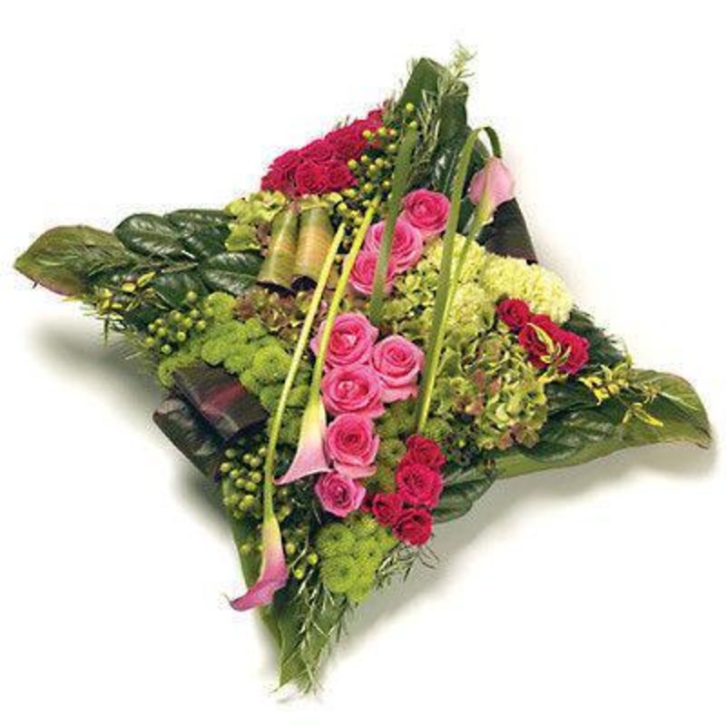 Modern Pink & Green Cushion-Regular (30cm / 12″) & Large (43cm / 17″) & Extra Large (54cm / 21″)