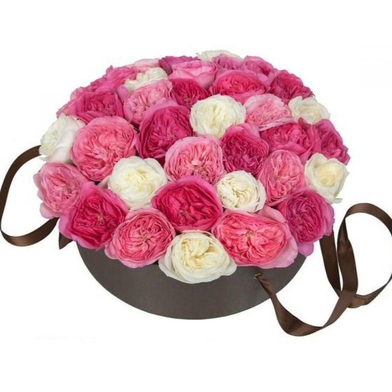 Pink and White Fragrant Garden Roses Box
