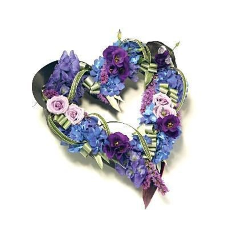Purple & Blue Open Heart-Regular (30cm / 12″) & Large (43cm / 17″) & Extra Large (54cm / 21″)