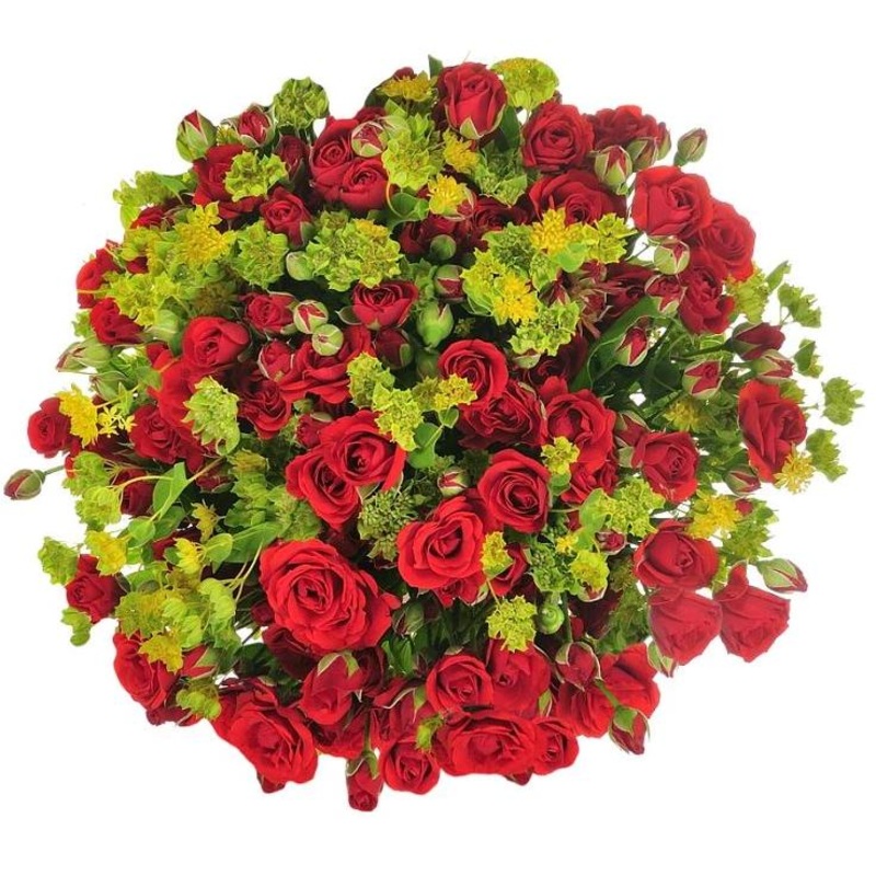 Red Spray Roses with Buphleurum Bouquet