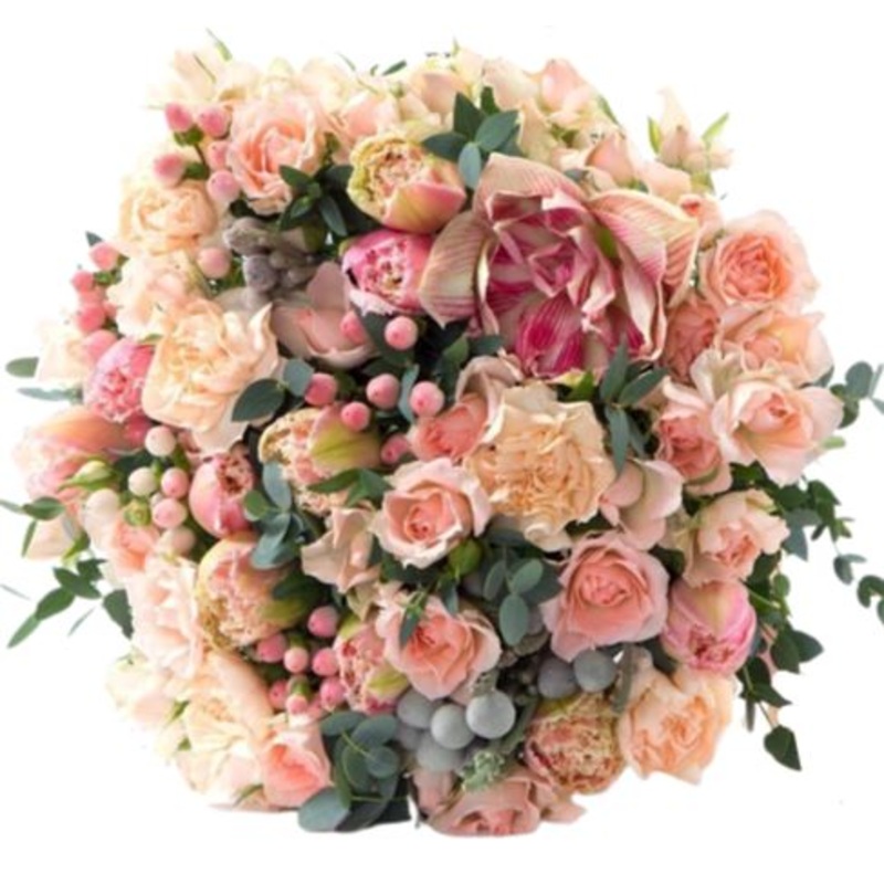 Refined Peach and Grey Bouquet