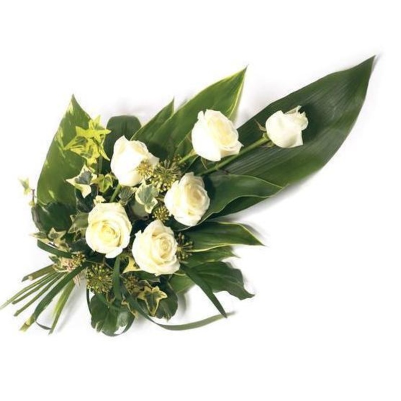 Six Roses with Greenery Bouquet