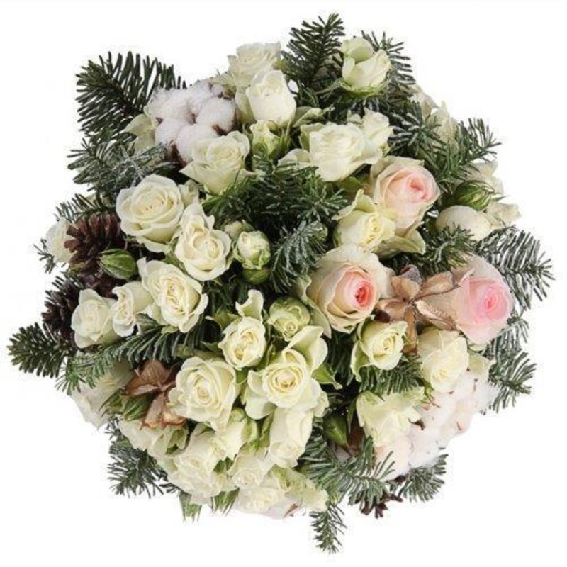 Snow Queen Bouquet-Extra Small (10 stems) & Small (15 stems) & Regular (20 stems) & Medium (25 stems) & Large (30 stems) & Extra Large (35 stems) & Glamour (40 stems)