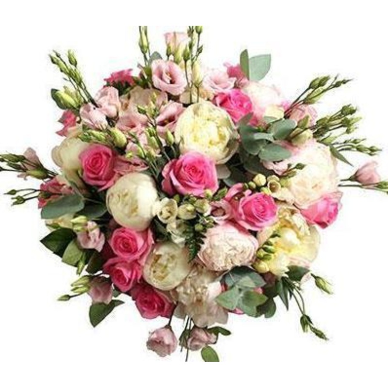 Spring Blush Peony Bouquet-Small (20 stems) & Regular (25 stems) & Medium (30 stems) & Large (35 stems) & Extra Large (45 stems) & Luxury (60 stems) & Glamour (75 stems) & Exclusive Glamour (90 stems) & Premium (100 stems) & Premium Extra (120 stems) & Po
