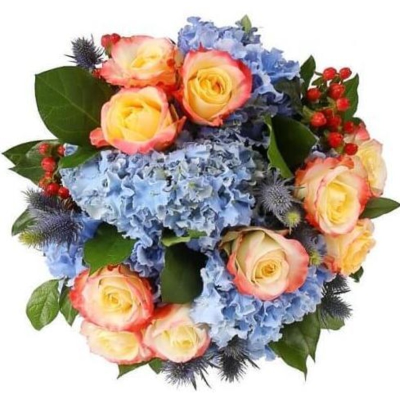 Sunny Garden Bouquet-Small (15 stems) & Regular (20 stems) & Large (30 stems) & Extra Large (40 stems) & Luxury (50 stems) & Glamour (65 stems) & Exclusive Glamour (80 stems) & Premium (90 stems)