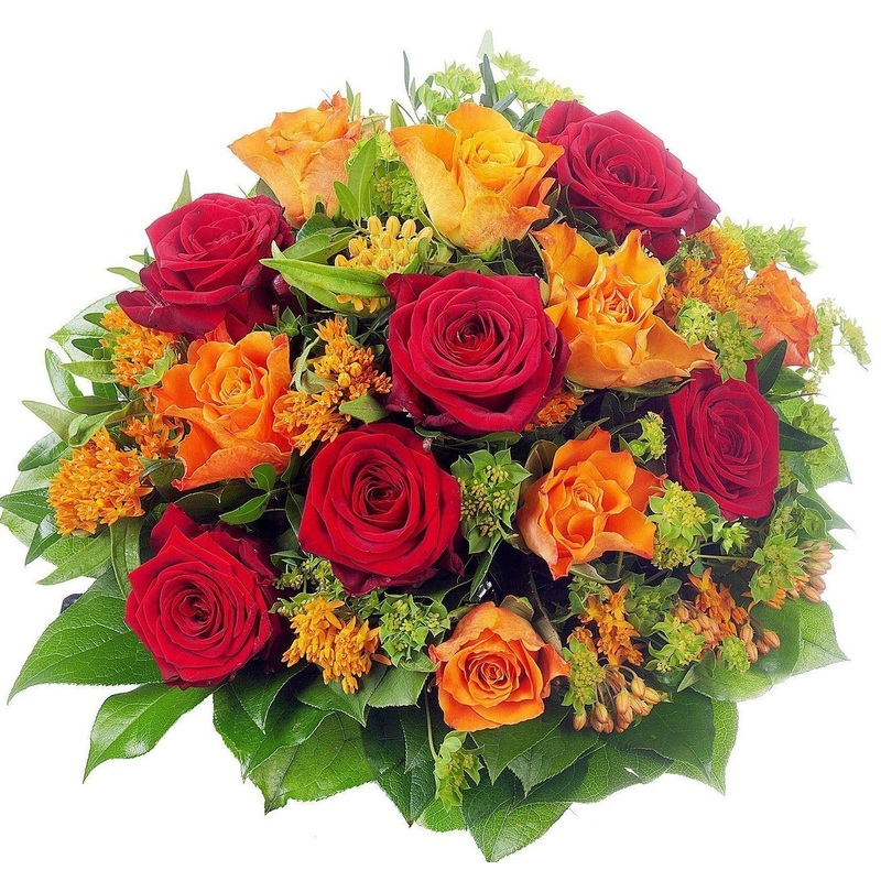 Sunny Orange Bouquet-Extra Small (15 stems) & Small (20 stems) & Regular (35 stems) & Large (30 stems) & Extra Large (40 stems) & Luxury (50 stems) & Glamour (60 stems) & Exclusive Glamour (70 stems) & Premium (80 stems) & Posh (100 stems)
