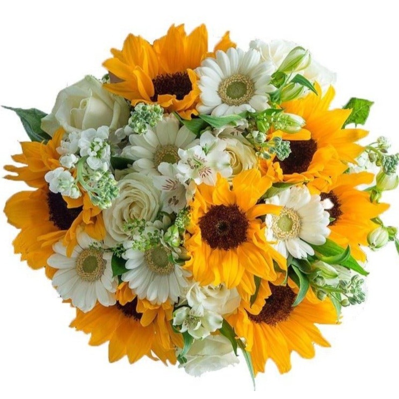 Sunny Ray In Garden Bouquet-Extra Small (20 stems) & Small (25 stems) & Regular (35 stems) & Large (45 stems) & Extra Large (55 stems) & Luxury (65 stems) & Glamour (75 stems) & Exclusive Glamour (85 stems) & Premium (100 stems)