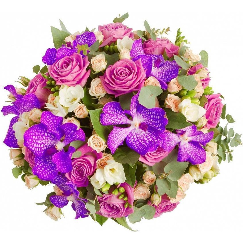 Vanda Orchids Bouquet-Small (20 stems) & Regular (25 stems) & Medium (30 stems) & Large (40 stems) & Extra Large (50 stems) & Luxury (60 stems) & Glamour (70 steems) & Exclusive Glamour (80 stems) & Premium (100 stems)