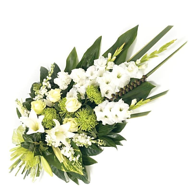 White & Green Tied Sheaf-Regular (25 Steams) & Large (40 Steams) & Extra Large (55 Steams)