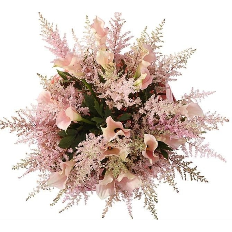 Astilbe Bouquet-Extra Small (20 stems) & Small (25 steam) & Regular (35 stems) & Large (45 stems) & Extra Large (55 stems) & Luxury (65 stems) & Glamour (80 stems) & Exclusive Glamour (100 stems)-Pink Astilbe & Cerise Astilbe & White Astilbe & Red Astilbe
