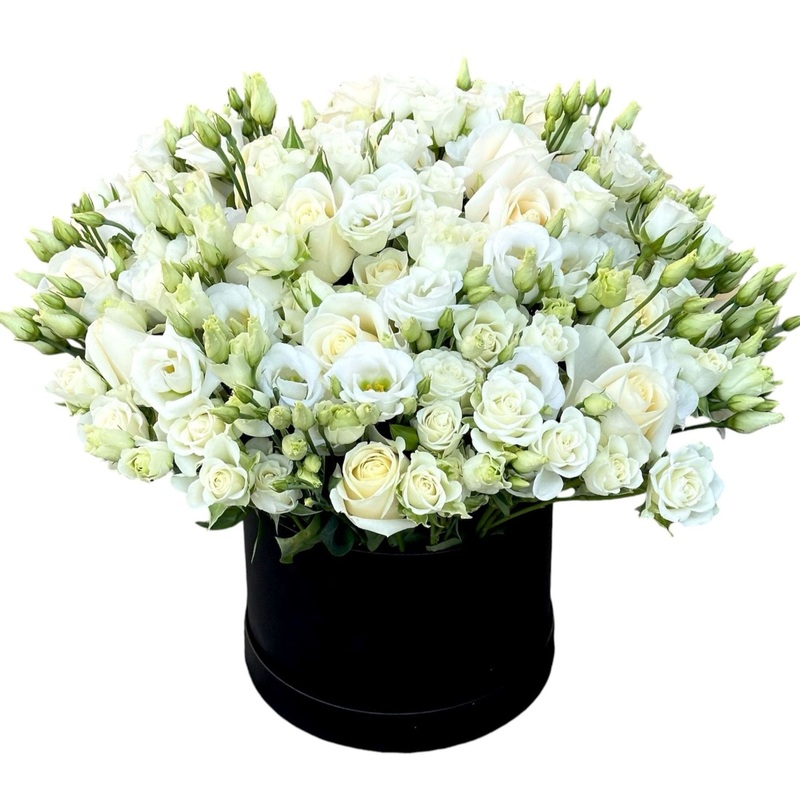 Pure White Box-Extra Small (15 stems) & Small (20 stems) & Regular (30 stems) & Medium (35 stems) & Large (40 stems) & Extra Large (50 stems) & Luxury (60 stems) & Glamour (70 stems) & Exclusive Glamour (80 stems) & Premium (100 stems) & Premium Extra (12