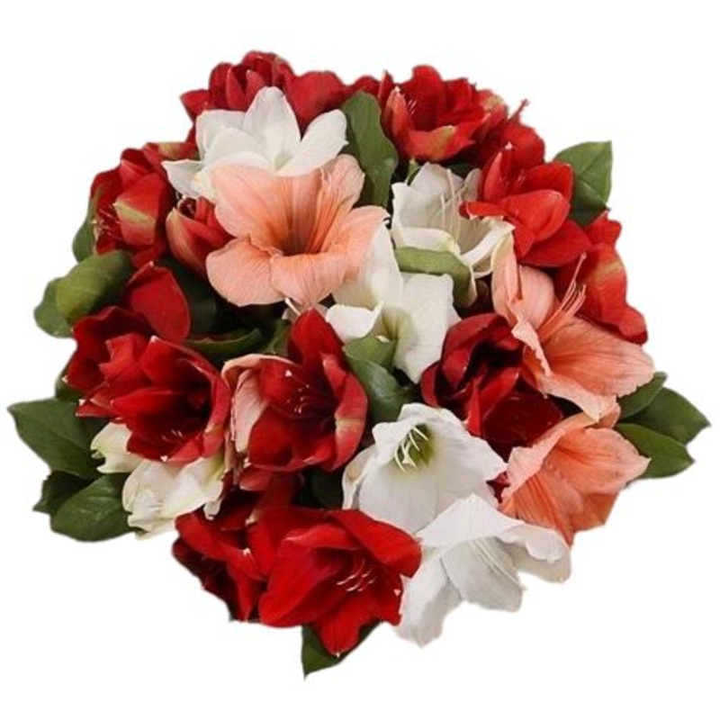 Amaryllis Trio Flower Bouquet-Regular (9 stems) & Large (14 stems) & Luxury (18 stems) & Glamour (24 stems) & Exclusive Glamour (30 stems) & Premium (34 stems) & Posh (40 stems)