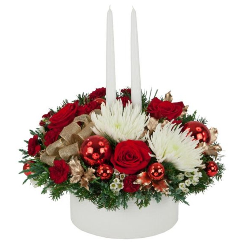 Christmas Greetings Hat Box-Small (10 stems) & Regular (15 stems) & Large (20 stems) & Extra Large (25 stems) & Luxury (30 stems) & Glamour (40 stems)-Hat Box & Square Box & Heart Box-Cream Box & Black Box & Red Box & Grey Box & Green Green