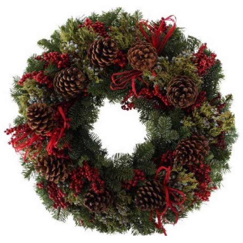 Cones and Berry Festive Wreath