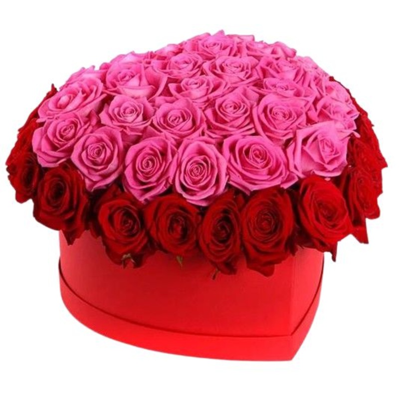 Luxury Red and Pink Roses Box-Extra Small (20 stems) & Small (30 stems) & Regular (40 stems) & Medium (50 stems) & Large (60 stems) & Extra Large (80 stems) & Luxury (100 stems) & Glamour (150 stems) & Exclusive Glamour (200 stems) & Premium (250 stems) &
