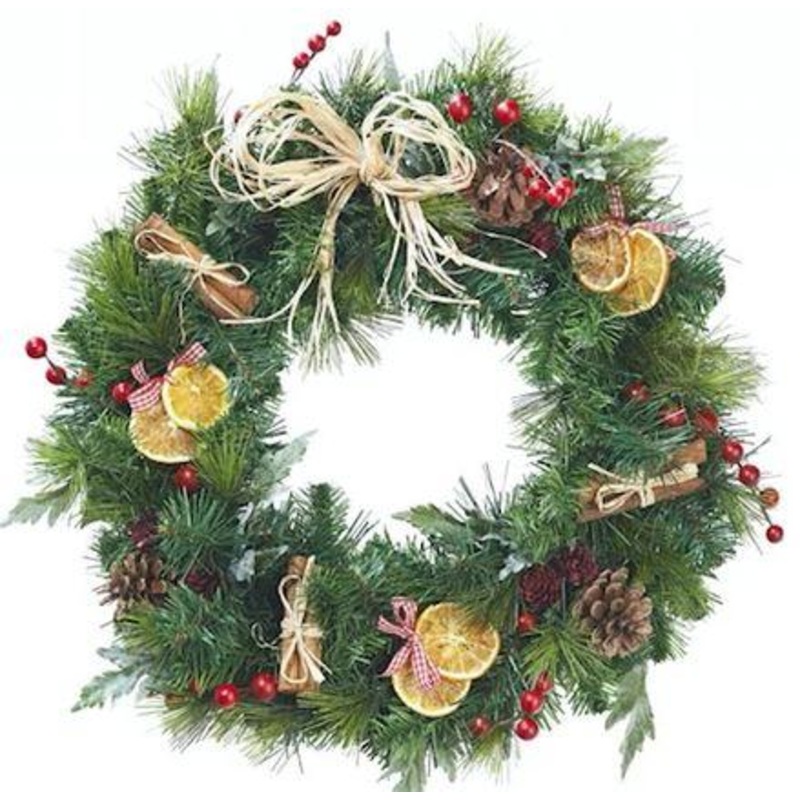 Natural Festive Wreath-36cm  (14 inch) & 42cm (16 inch) & 50cm (20 inch) & 60cm (24 inch) & 80cm (34 inch)