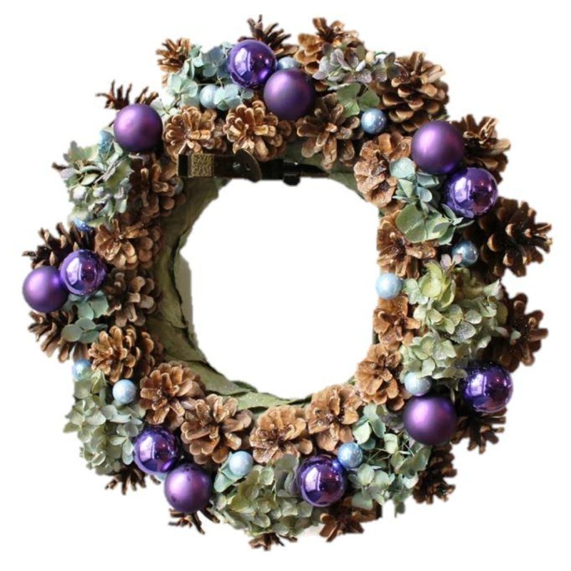 Purple Christmas Wreath-36cm  (14 inch) & 42cm (16 inch) & 50cm (20 inch)