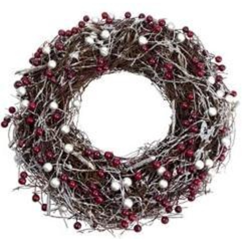 Red and White Berry Festive Wreath