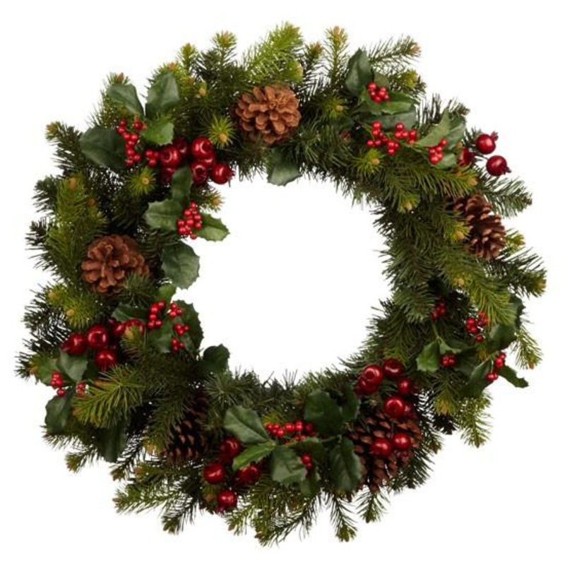 Red Berry Holiday Wreath-36cm  (14 inch) & 42cm (16 inch) & 50cm (20 inch) & 60cm (24 inch) & 80cm (32 inch)