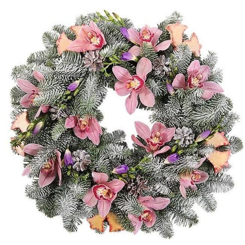 Snowing Cymbidium Orchids Christmas