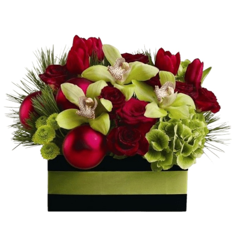 Warm Cozy Christmas Box-Extra Small (15 stems) & Small (20 stems) & Medium (25 stems) & Regular (30 stems) & Luxury (40 stems) & Glamour (50 stems)-Square Box & Hat Box & Heart Box-Black Box & Cream Box & Red Box
