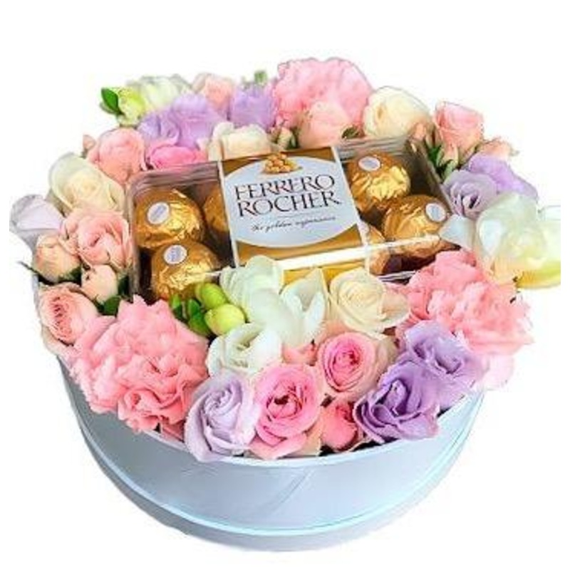 Mixed Flowers and Chocolate Box