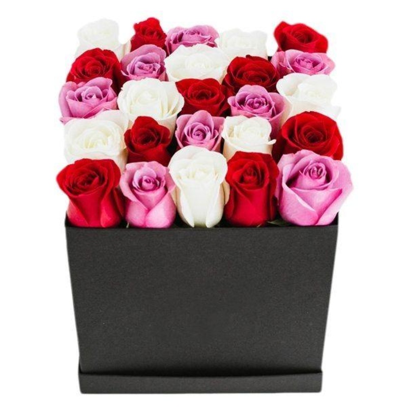 Pink Melody Signature Box-Small (6 stems) & Medium (9 stems) & Regular (12 stems) & Large (16 stems) & Extra Large (20 stems) & Luxury (25 stems) & Glamour (36 stems) & Exclusive Glamour (49 stems) & Premium (64 stems) & Premium Extra (81 stems) & Posh (1