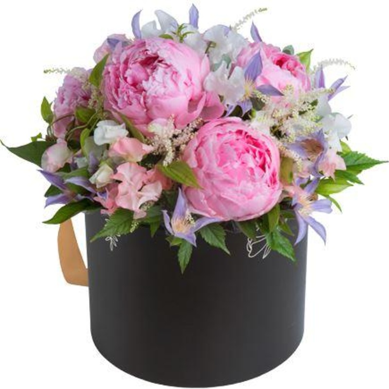 Pink Splendid Box-Small (20 stems) & Regular (25 stems) & Large (35 stems) & Extra Large (50 stems) & Luxury (65 stems) & Glamour (80 stems) & Exclusive Glamour (100 stems) & Premium (130 stems) & Premium Plus (160 stems) & Posh (200 stems)-Hat Box & Hear