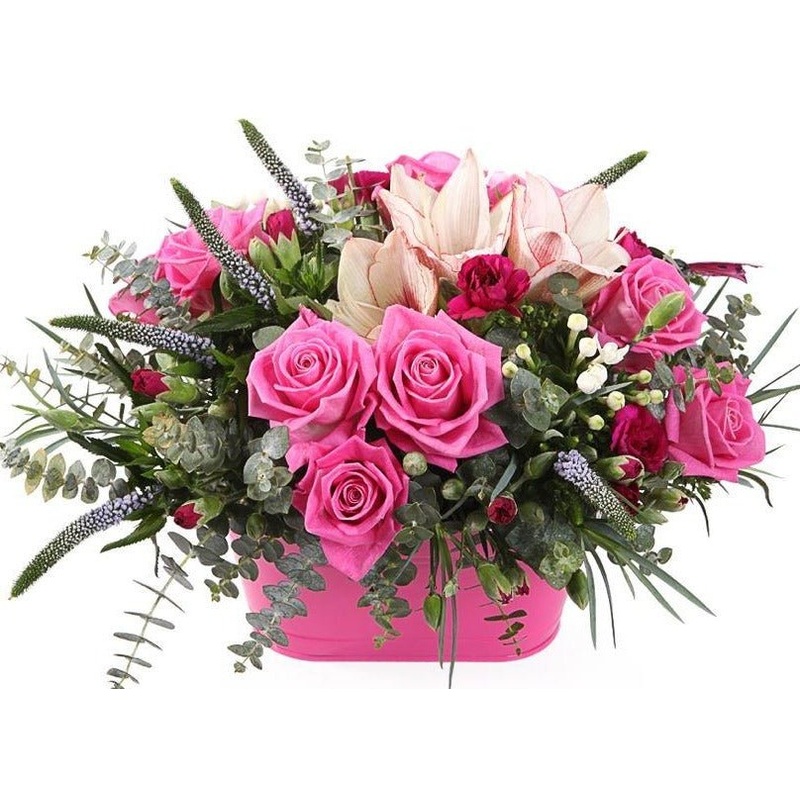 Pink Wow Luxury Box-Small (25 stems) & Regular (30 stems) & Medium (35 stems) & Large (40 stems) & Luxury (50 stems) & Glamour (65 stems) & Premium (85 stems) & Premium Extra (100 stems)-Square Box & Hat Box & Heart Box-PINK  BOX & CREAM BOX & BLACK BOX &