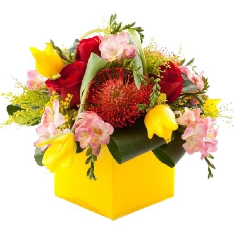 Springtime Box-Small (20 stems) & Regular (25 stems) & Medium (30 stems) & Large (35 stems) & Extra Large (40 stems) & Luxury (55 stems) & Glamour (65 stems) & Exclusive Glamour (80 stems) & Premium (100 stems)-Square Box & Hat Box & Heart Box-BLACK BOX &
