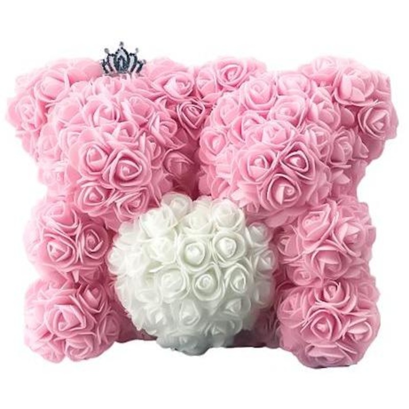 Twin Luxury Pink Rose Teddy Bear