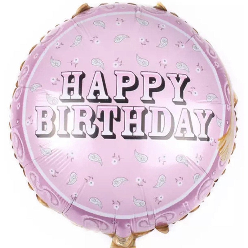 18in Happy Birthday with Feather Balloon