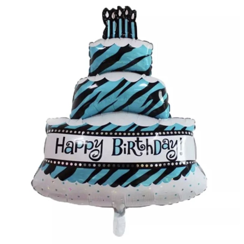 Blue Balloon Birthday Cake 39×23 inch