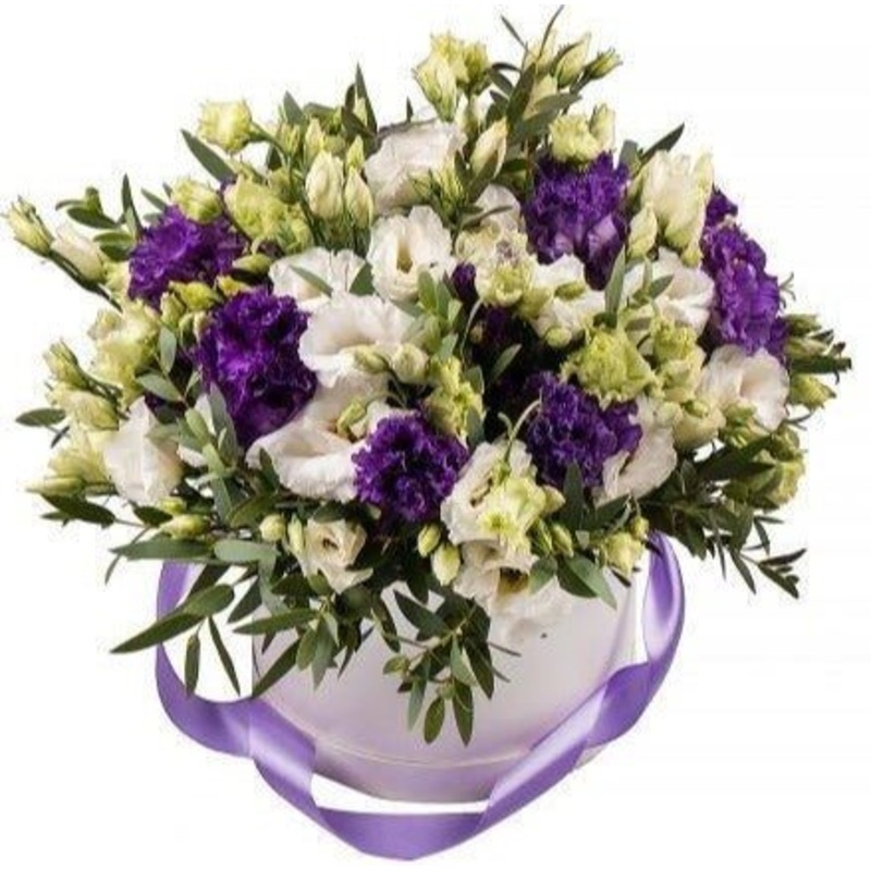Duo Lisianthus Box-Extra Small (10 stems) & Small (15 stems) & Regular (20 stems) & Medium (25 stems) & Large (30 stems) & Extra Large (40 stems) & Luxury (50 stems) & Glamour (65 stems) & Exclusive Glamour (80 stems) & Premium (100 stems) & Premium Plus