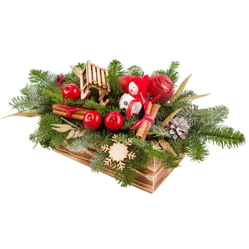 Festive Spruce Box Arrangement