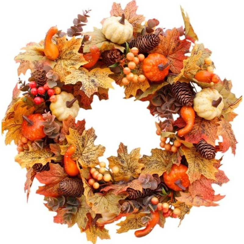 Orange Halloween Artifical Wreath