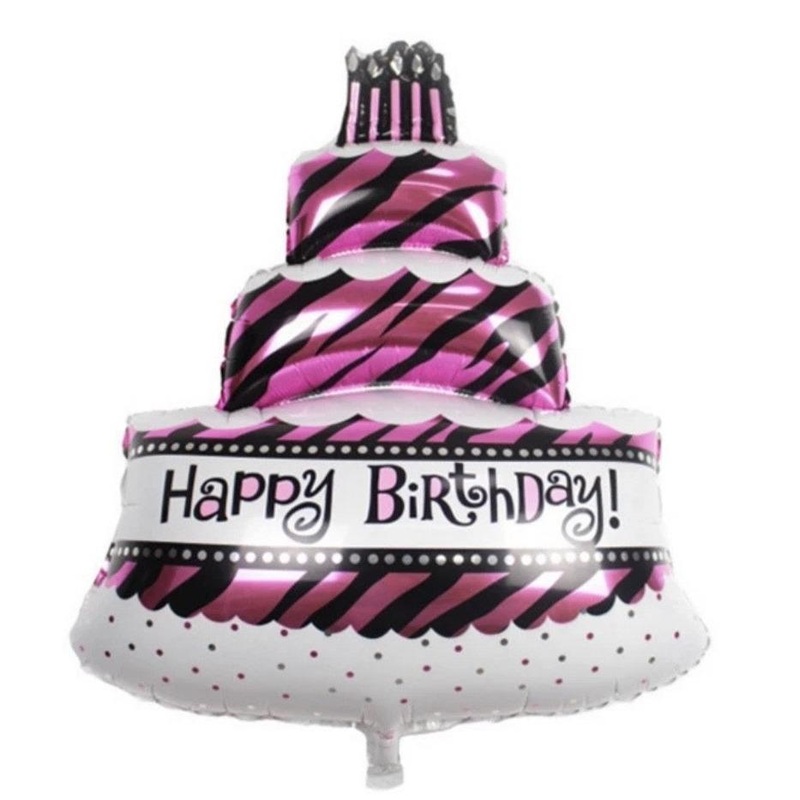 Pink Balloon Birthday Cake 39×23 inch