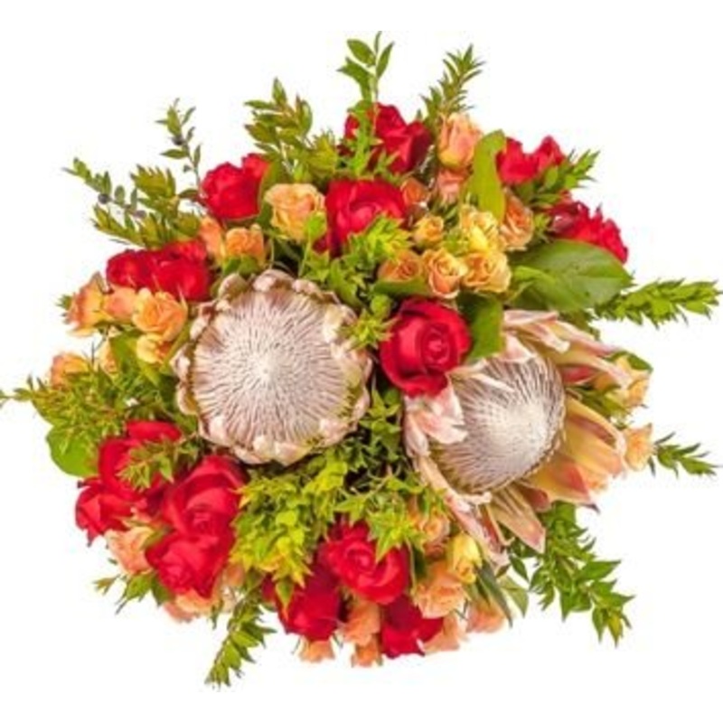 Protea Exotic Bouquet-Extra Small (15 stems) & Small (20 stems) & Regular (25 stems) & Medium (30 stems) & Large (40 stems) & Extra Large (50 stems) & Luxury (60 stems) & Glamour (70 stems) & Exclusive Glamour (80 stems) & Premium (100 stems)